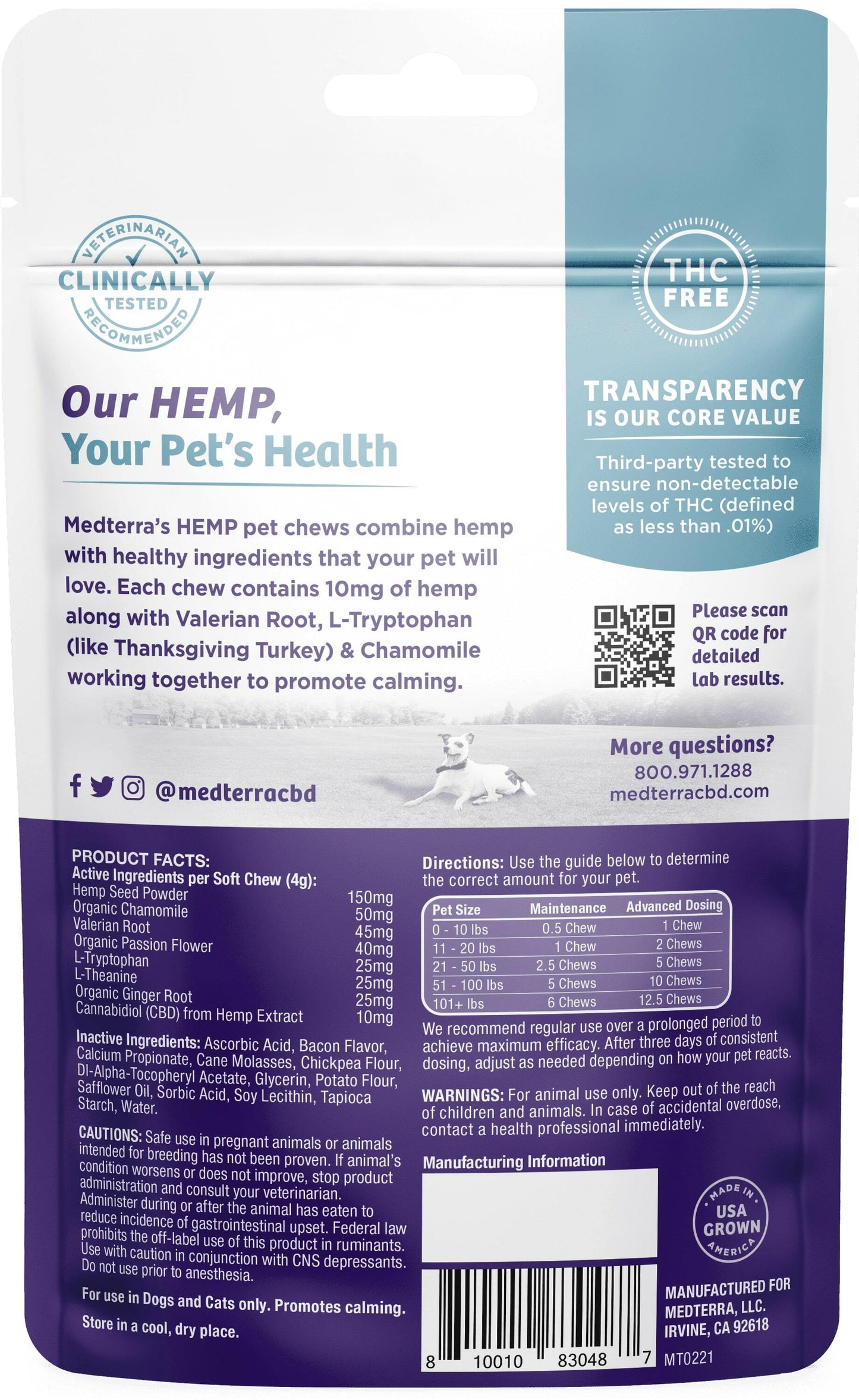 Pet Hemp Calming Chews