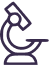 Microscope icon representing testing