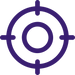 Purple target-style icon with concentric rings and four directional markers