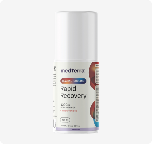 medterra Rapid Recovery Roll-On: HEATING-COOLING; 1200MG PER CONTAINER; + Relief5 Complex; TOPICAL 3 fl. oz. (88.7mL) ISOLATE