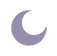 A purple circle contains a white crescent moon at the center, symbolizing nighttime or sleep, embodying the highest quality craftsmanship and pure ingredients grown in the USA.